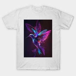 Neon Humming Bird art T-Shirt